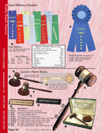 Stock Ribbons & Rosettes, Gavels, Names Blocks, Key to the City